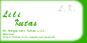 lili kutas business card